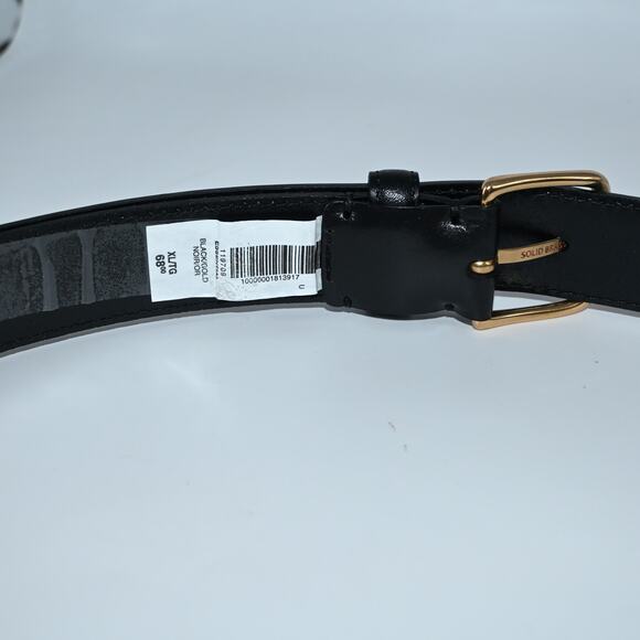 NWOT: Aritzia Essentials Solid Brass Leather Belt Size XL